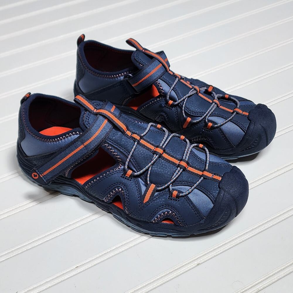 Merrell Big Kids Hydro 2 Sandals Size 6 Navy/Orange